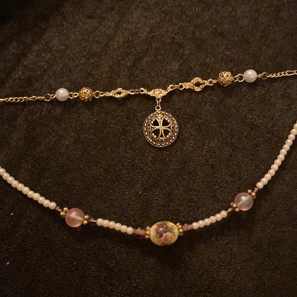2 Vintage 1928 necklaces
